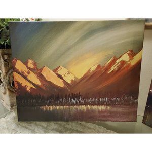 Canvas copy of the 'Gold Horizon' by Janell Renée